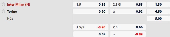 Inter Milan vs Torino